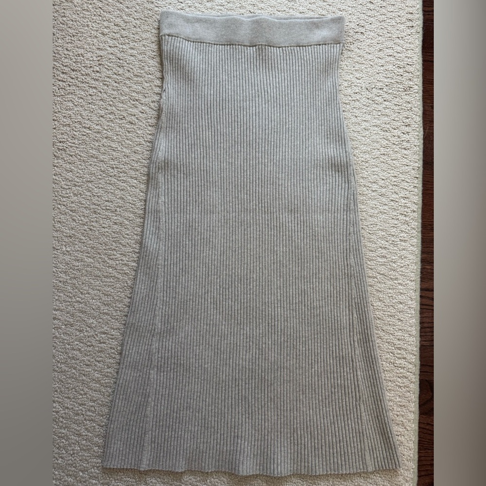 Rails Oatmeal Colored Ribbed Pencil Skirt
